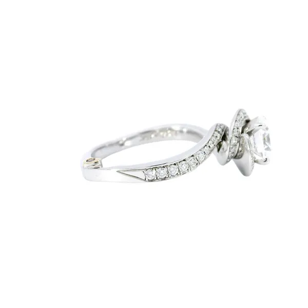 New Fascination 14K Gold Diamond Engagement Ring Setting Image 4 Carroll's Jewelers Fort Lauderdale, FL