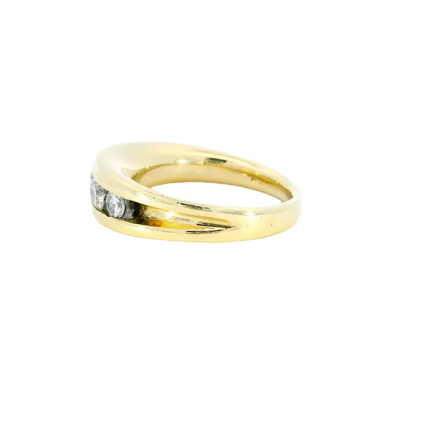 18K Yellow Gold Contemporary Diamond Ring Image 2 Carroll's Jewelers Fort Lauderdale, FL
