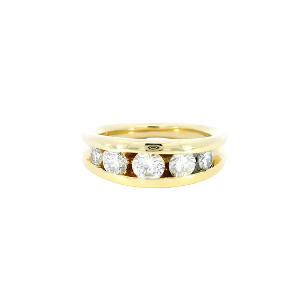 18K Yellow Gold Contemporary Diamond Ring Carroll's Jewelers Fort Lauderdale, FL