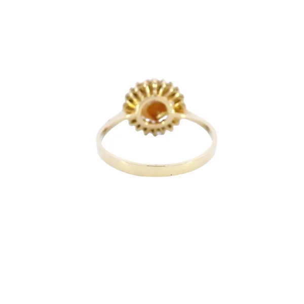 Estate Pearl with Diamond Halo Ring Image 3 Carroll's Jewelers Fort Lauderdale, FL