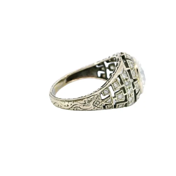 18K Hand Carved Diamond Ring Image 4 Carroll's Jewelers Fort Lauderdale, FL