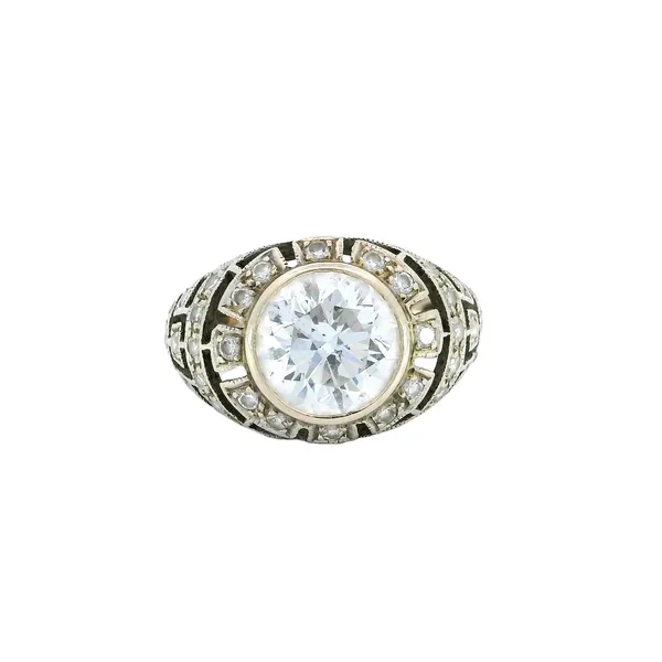 18K Hand Carved Diamond Ring Carroll's Jewelers Fort Lauderdale, FL