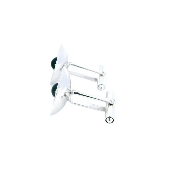 Elegant 14K White Gold Pearl Cufflinks Image 2 Carroll's Jewelers Fort Lauderdale, FL