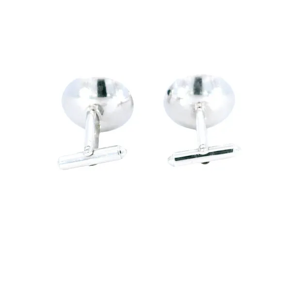 Elegant 14K White Gold Pearl Cufflinks Image 3 Carroll's Jewelers Fort Lauderdale, FL