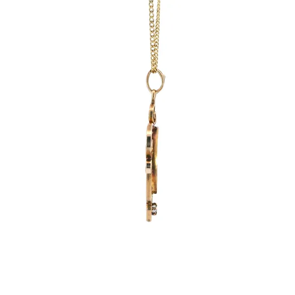 ESTATE GOLD LINK NECKLACE/PENDANT Image 4 Carroll's Jewelers Fort Lauderdale, FL