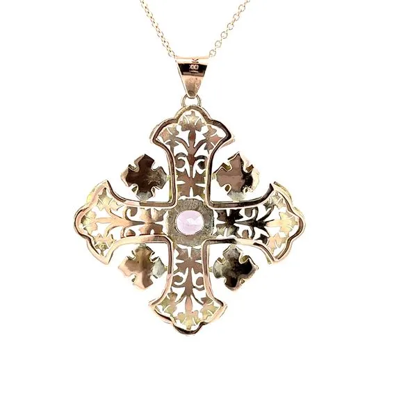 ESTATE GOLD LINK NECKLACE/PENDANT Image 2 Carroll's Jewelers Fort Lauderdale, FL