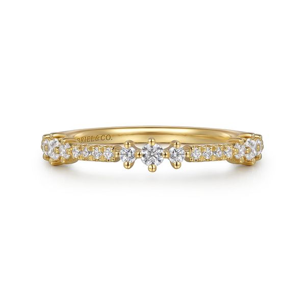 14K Yellow Gold Band Ring Caves Jewelry Midlothian, TX