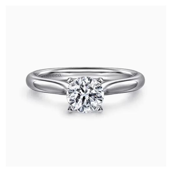 14K White Gold Solitaire Ring Caves Jewelry Midlothian, TX