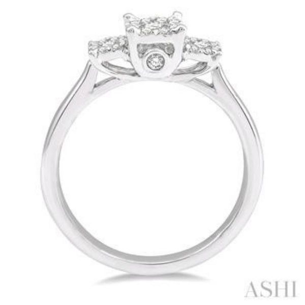 1/3 Ctw Lovebright Round Cut Diamond Ring in 14K White Gold Image 3 Cellini Design Jewelers Orange, CT