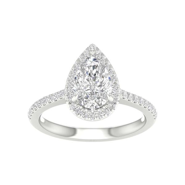 Halo Engagement Ring (Pear) Cellini Design Jewelers Orange, CT