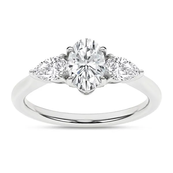 3-Stone Ring (Oval+Pear) Cellini Design Jewelers Orange, CT