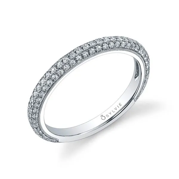 Diamond Pave Wedding Band Cellini Design Jewelers Orange, CT