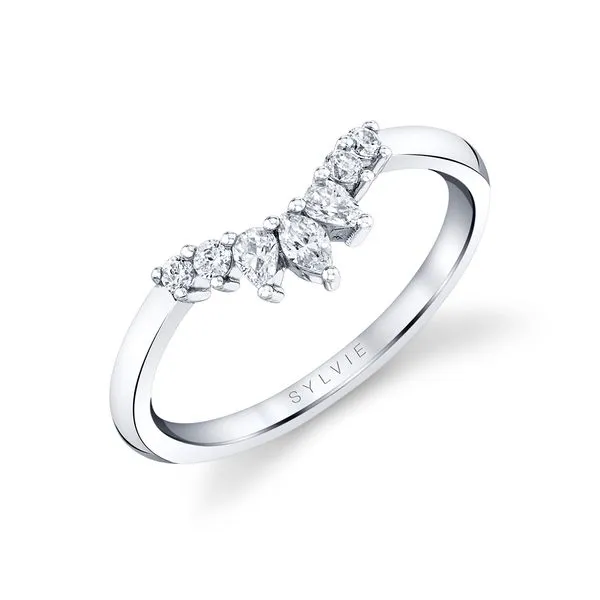 Curved Diamond Wedding Band Cellini Design Jewelers Orange, CT
