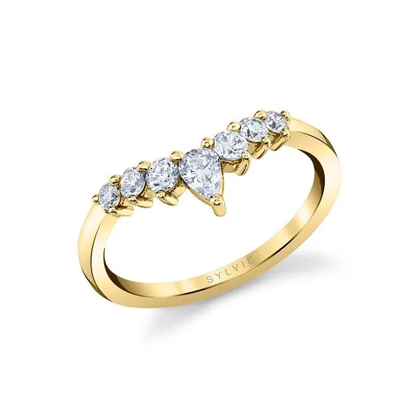 Curved Diamond Wedding Band Image 2 Cellini Design Jewelers Orange, CT