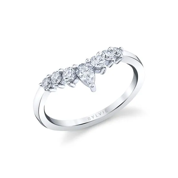 Curved Diamond Wedding Band Cellini Design Jewelers Orange, CT