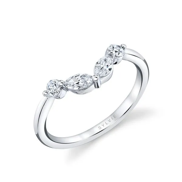 Diamond Curved Wedding Band Cellini Design Jewelers Orange, CT