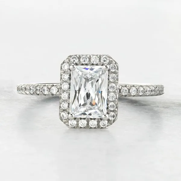 RADIANT CUT HALO ENGAGEMENT RING - VIVIAN Image 3 Cellini Design Jewelers Orange, CT