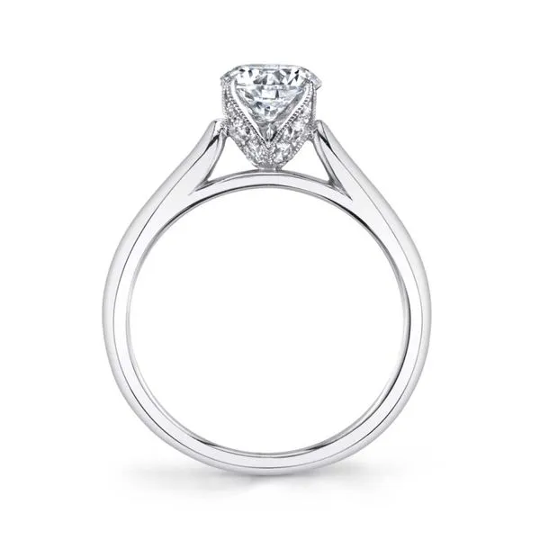 MODERN SOLITAIRE ENGAGEMENT RING - AUBREE Image 2 Cellini Design Jewelers Orange, CT