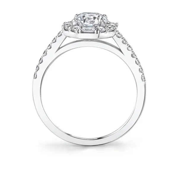 HALO ENGAGEMENT RING 1 CT ROUND CENTER Image 2 Cellini Design Jewelers Orange, CT