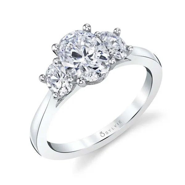 Three Stone Image 2 Cellini Design Jewelers Orange, CT