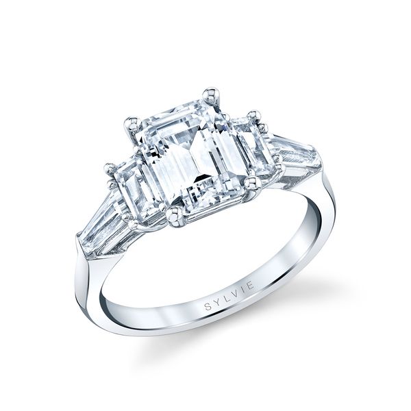 5 Stone Emerald Engagement Ring Cellini Design Jewelers Orange, CT