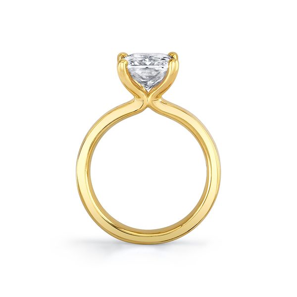 Flat Edge Solitaire Engagement Ring Cellini Design Jewelers Orange, CT