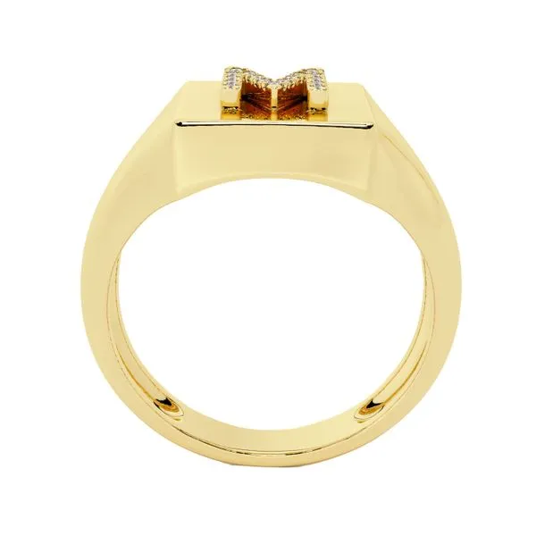 SQUARE SIGNET RING WITH LETTER M Image 3 Cellini Design Jewelers Orange, CT