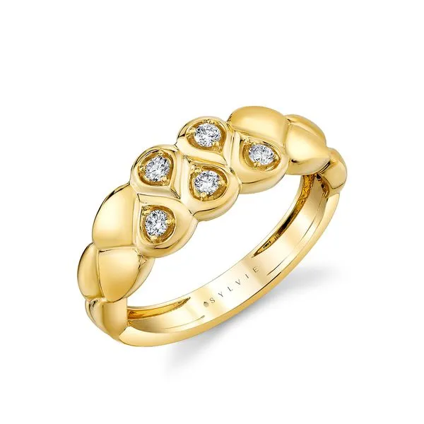 Shell Set Diamond Ring Cellini Design Jewelers Orange, CT
