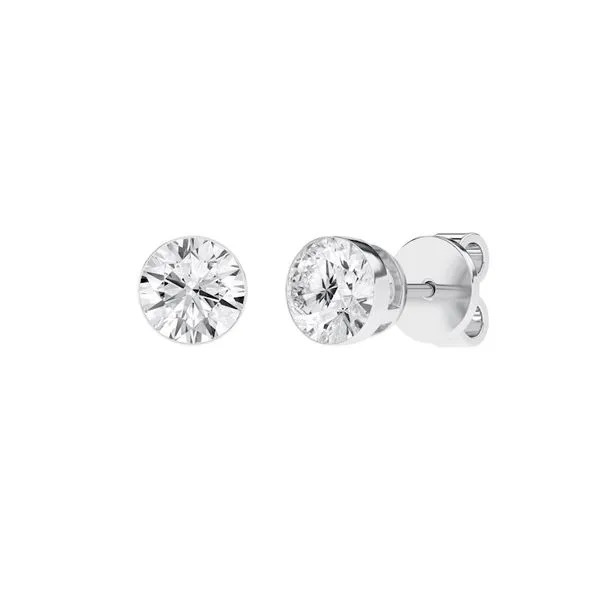 Seamless Solitaire Earrings (Round) Cellini Design Jewelers Orange, CT
