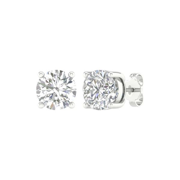Solitaire Stud Earrings Cellini Design Jewelers Orange, CT