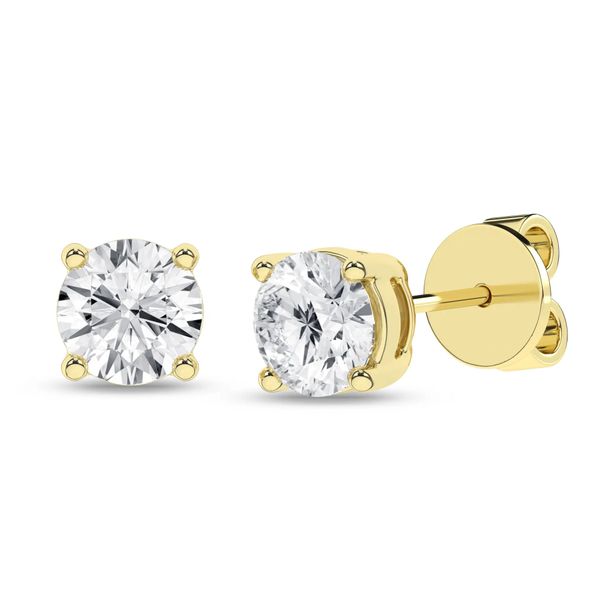 Solitaire Stud Earrings Cellini Design Jewelers Orange, CT