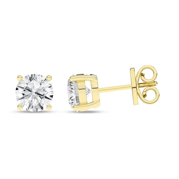 Lab Grown Solitaire Stud Earrings Cellini Design Jewelers Orange, CT