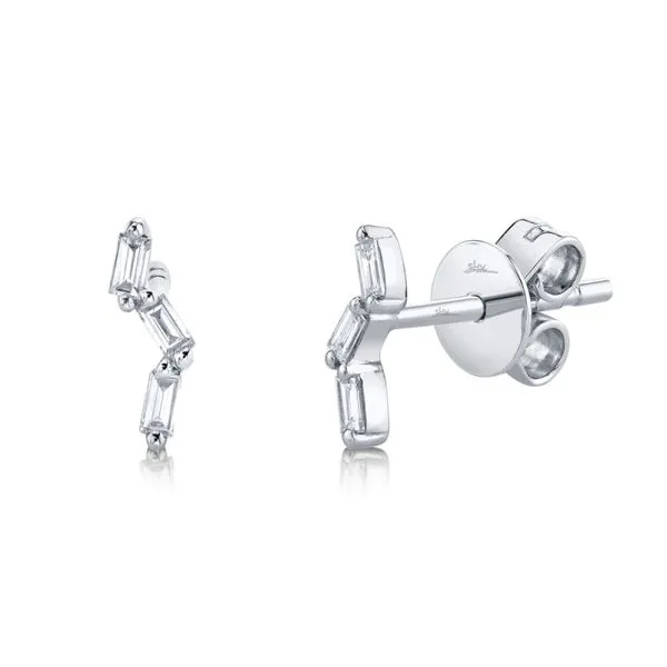 DIAMOND BAGUETTE EARRING Cellini Design Jewelers Orange, CT