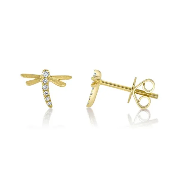 KATE COLLECTION 0.05CT DIAMOND DRAGONFLY EARRING Image 2 Cellini Design Jewelers Orange, CT