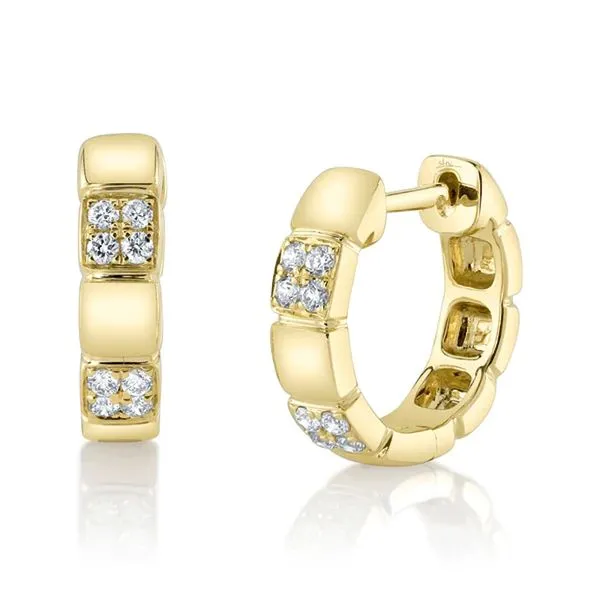 KATE  0.18CT DIAMOND HUGGIE EARRING Cellini Design Jewelers Orange, CT