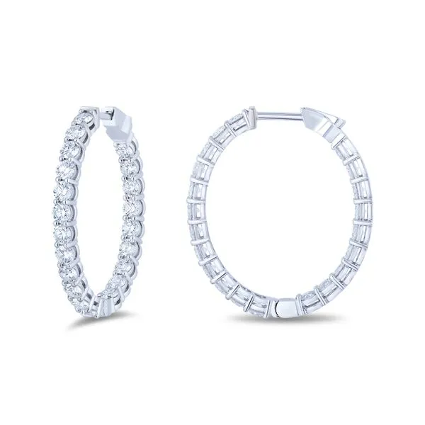 Diamond Hoop Earrings Cellini Design Jewelers Orange, CT
