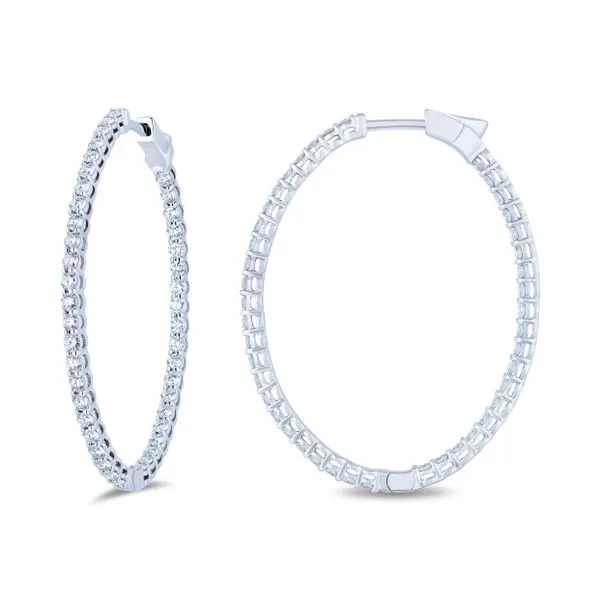 Diamond Hoop Earrings Cellini Design Jewelers Orange, CT