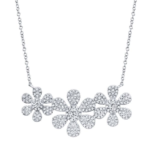 DIAMOND FLOWER NECKLACE Cellini Design Jewelers Orange, CT