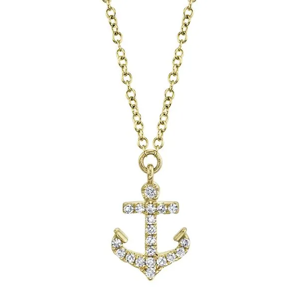 DIAMOND ANCHOR NECKLACE Cellini Design Jewelers Orange, CT