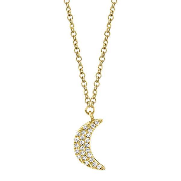 DIAMOND CRESCENT MOON NECKLACE Cellini Design Jewelers Orange, CT