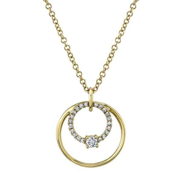 DIAMOND CIRCLE NECKLACE Cellini Design Jewelers Orange, CT