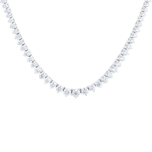 Graduated Tennis Necklace Cellini Design Jewelers Orange, CT