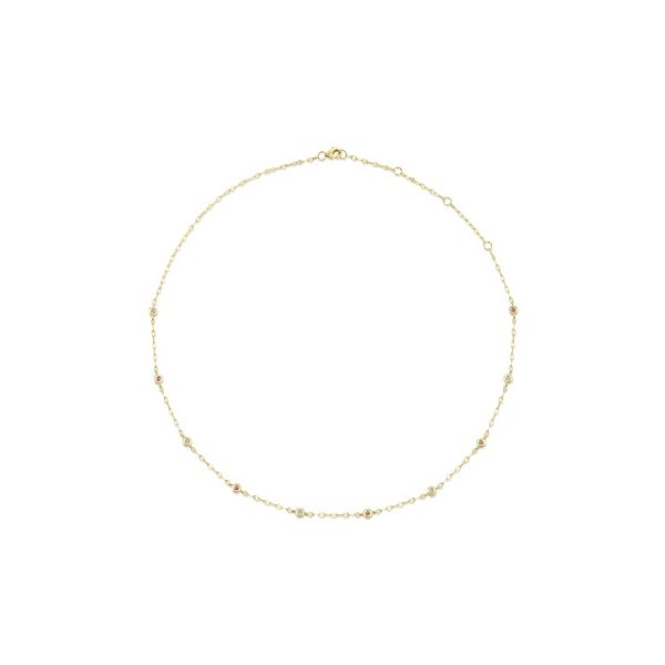 BEZEL DIAMOND/SAPPHIRE STATION NECKLACE Cellini Design Jewelers Orange, CT