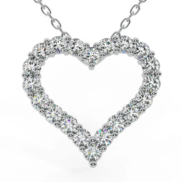 1 CTW DIAMOND HEART PENDANT Cellini Design Jewelers Orange, CT