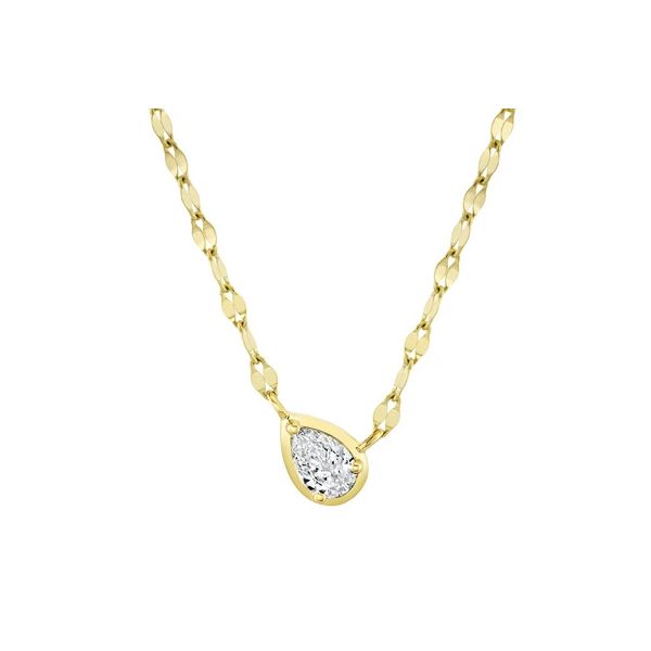 Diamond Pear Sparkle Chain Necklace Cellini Design Jewelers Orange, CT