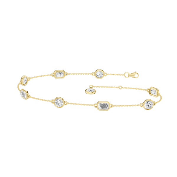 Station Bezel-set Bracelet Cellini Design Jewelers Orange, CT