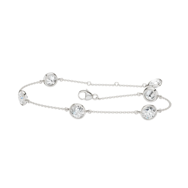 Station Bezel-set Bracelet Cellini Design Jewelers Orange, CT