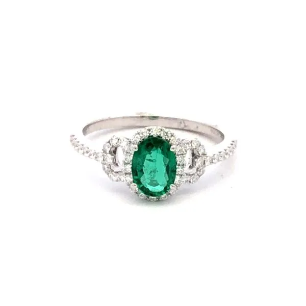 ENHANCED EMERALD AND DIAMOND FASHION RING Cellini Design Jewelers Orange, CT