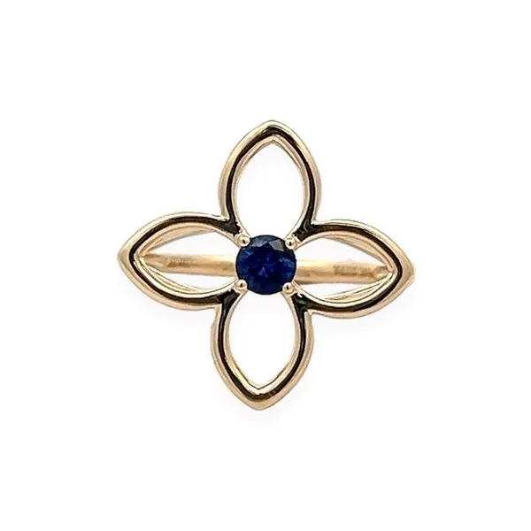 CLOVER RING WITH HT SAPPHIRE Cellini Design Jewelers Orange, CT