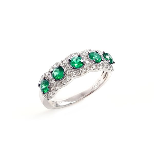 EMERALD AND DIAMOND BAND Cellini Design Jewelers Orange, CT